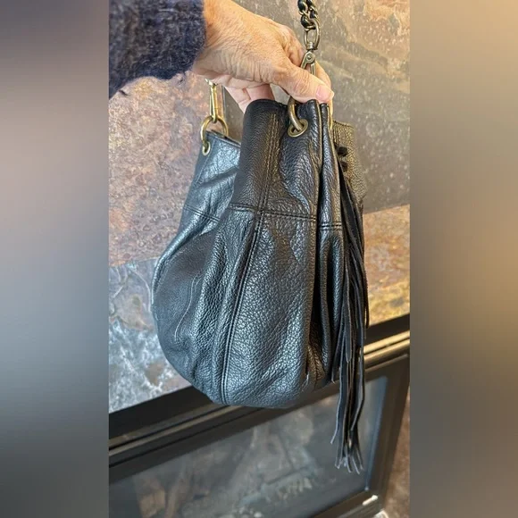 Rare vintage black pebbled leather and suede Liebeskind Berlin bag. Crossbody - Picture 9 of 16